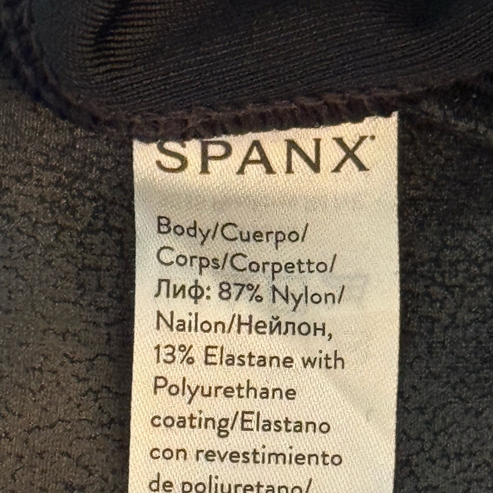 SPANX Faux Leather Leggings Black Size Large - Picture 9 of 12
